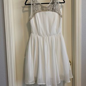 Cute chiffon with Embroidery designs  mini dress